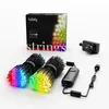 Image de Twinkly Strings 400 LED RGB+Blanc, Guirlande Lumineuse Exterieur et Intérieur, Lumières LED Multicolores, Compatible avec Alexa, Google Home, Guirlande Noël, IP44, Contrôle App, Fil Noir, 32m