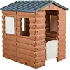 Image de FEBER - Camping Cottage, Un Chalet en Bois inspiré de la Nature, avec fenêtres et Porte Pliantes, pour garçons et Filles à partir de 1 an, Famosa (FEB05000)