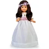 Image de Nancy - Nancy Collection Communion, Poupée habillée Première Communion et Couronne Fleurs, brune, robe blanche, à offrir, Réédition 2023, Célèbre (NAL00000)