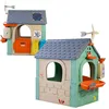 Image de FEBER - Recycle Eco House, Maison pour Enfants en Plastique Recyclé, Porte Rabattable, Couleurs Lumineuses et Résistantes au Soleil, Montage Facile, à Partir de 3 Ans, Famosa (FEH26000)