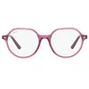 Image de Ray-Ban Junior RY9095V TRANSPARENT PINK (3898) - 47mm