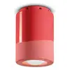 Image de Ferroluce Plafonnier PI, cylindrique, Ø 8,5 cm, rouge