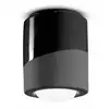 Image de Ferroluce Plafonnier PI, cylindrique, Ø 12,5 cm noir