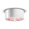 Image de Ferroluce Plafonnier PI, motif floral Ø 25 cm rouge/blanc