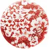 Image de Ferroluce Suspension PI, motif fleurs, Ø 35 cm, rouge/blanc