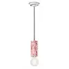 Image de Ferroluce Suspension PI, motif floral Ø 8 cm rouge/blanc