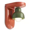Image de Ferroluce Applique Vintage Decò Berimbau Céramique Orange Poké Et Vert Sauge 1 Lumière E27