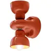 Image de Ferroluce Applique murale Berimbau, orange, à 2 lampes