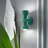 Image de Ferroluce Applique murale Berimbau, turquoise, à 2 lampes