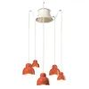 Image de Suspension Berimbau 5 Lumières Decò En Céramique C2605 Orange Pokè