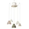 Image de Suspension Berimbau 5 Lumières Decò En Céramique C2606 Accent Vert Sauge