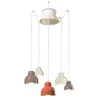 Image de Suspension Berimbau 5 Lumières Decò En Céramique C2607 Accent Orange Pokè