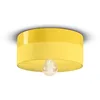 Image de Ferroluce Plafonnier Moyen Vintage Decò Pi Céramique Jaune Citron 1 Lumière E27