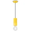 Image de Suspension Moyenne Vintage Decò Pi Céramique Jaune Citron 1 Lumière E27