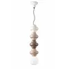 Image de Ferroluce Retrò Suspension Vintage Decò Copacabana 4 modules céramique multicolore B-G-A E27