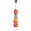 Image de Ferroluce Retrò Suspension Vintage Decò Bumbum 4 éléments Céramique Jaune Orange Gris E27