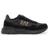 Image de EA7 unisex. 7X000380_AF19175 Chaussures de course Inspired Black (42), Noir, Plat, Lacets, Sport