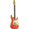 Image de EKO GUITARS   Aire Relic Fiesta Red, Guitare Électrique de la Série "Original Relic", Corps en Paulownia, Manche en Érable Américain Roasted, Touche en Eko WPC, Couleur Fiesta Red