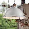 Image de Ferroluce Suspension en céramique blanche shabby chic Luca