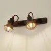 Image de Ferroluce Applique C1676/1 avec corbeille, 2 lampes, noire