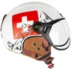 Image de CGM EBI Casque de Ski Unisexe Adulte, Blanc Rouge Mat, XL (60 cm)