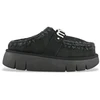 Image de Mou pour femme. MU.FW531001A Sabots Bounce en cuir sabot logo métallique noir (38), 3 à 5 cm, Aucun, Casuel