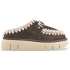 Image de Mou pour femme. MU.FW531001A Sabots en cuir Bounce marron (40), Plat, Aucun, Casuel