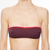 Image de La Perla - Haut de maillot de bain bandeau Kosmos bordeaux/rose/rouge T.38/B