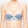 Image de La Perla - Haut de maillot bandeau Sailor Stripes à rayures bleu/gris T.44/B