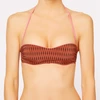 Image de La Perla - Haut de maillot bandeau Eva imprimé terracotta/noir T.40/C