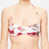 Image de La Perla - Haut de maillot bandeau Fleur de Plume fleuri blanc/rouge T.38/C