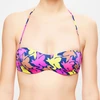 Image de La Perla - Haut de maillot bandeau Fleur de Plume imprimé bleu/multicolore T.36/C
