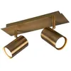 Image de FRANKYSTAR Marley Barre 2 Spots Cylindre Laiton Vieilli 30 cm
