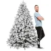Image de Stella Sapin de Noël avec neige et pommes de pin PE PVC PP ø142 x 210 H cm 2155 branches
