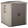 Image de FRANKYSTAR® Factor 6 x 6 - Abri de jardin 178 x 208 x 182 cm 2 portes pour rangement outils finition effet bois en résine beige