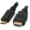 Image de Techly High Speed Cable Mini HDMI to HDMI Male/Male Black 1.8 m icoc hdmi-b-015   HDMI Cables (HDMI, Mini-HDMI, Mal, Mal, Gold, Black)