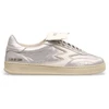 Image de MOA Concept pour femme. MG650 Silver Club Leather Sneakers (36), Cuir, Argenté, Plat, Lacets, Casuel