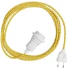 Image de creative cables - Snake Twisted poiur Abat-Jour -Lampe Plug-in avec câble Textile tressé - 3 Mètres, TM10