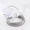 Image de creative cables Lampe Suspension pour Abat-Jour câble Textile Losange Anthracite RD64-0.5 Mètres, Chromé, Monté, Non