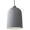 Image de creative cables Abat-Jour Cloche XL en céramique - Made in Italy - Effet Ciment - Blanc