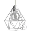 Image de creative cables Abat-Jour Cage Diamond E27 en métal - Blanc