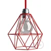 Image de creative cables Abat-Jour Cage Diamond E27 en métal - Rouge