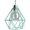 Image de creative cables Abat-Jour Cage Diamond E27 en métal - Turquoise