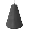 Image de Abat-jour en ciment Entonnoir avec serre-câble et douille E27 - Ciment noir