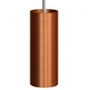 Image de creative cables Suspension fabriquée en Italie avec câble Textile, Abat-Jour Tub-E14 et Finition en métal - sans Ampoule, Cuivre satiné