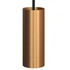 Image de creative cables Suspension fabriquée en Italie avec câble Textile, Abat-Jour Tub-E14 et Finition en métal - avec Ampoule, Bronze satiné