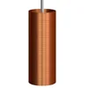 Image de creative cables Suspension fabriquée en Italie avec câble Textile, Abat-Jour Tub-E14 et Finition en métal - avec Ampoule, Cuivre satiné