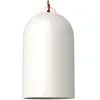 Image de creative cables - Suspension fabriquée en Italie avec câble Textile, Abat-Jour Cloche XL en céramque - avec Ampoule, Blanc Brillant