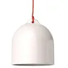 Image de creative cables - Suspension fabriquée en Italie avec câble Textile, Abat-Jour Cloche M en céramique - avec Ampoule, Blanc Brillant