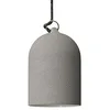 Image de creative cables - Suspension fabriquée en Italie avec câble Textile, Abat-Jour Mini Cloche XS en céramique - avec Ampoule, Effet Ciment - Blanc